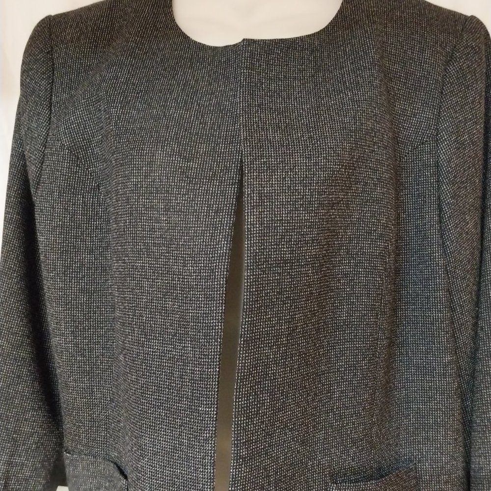 Pendleton Virgin Wool Gray Open Front Blazer Jack… - image 2